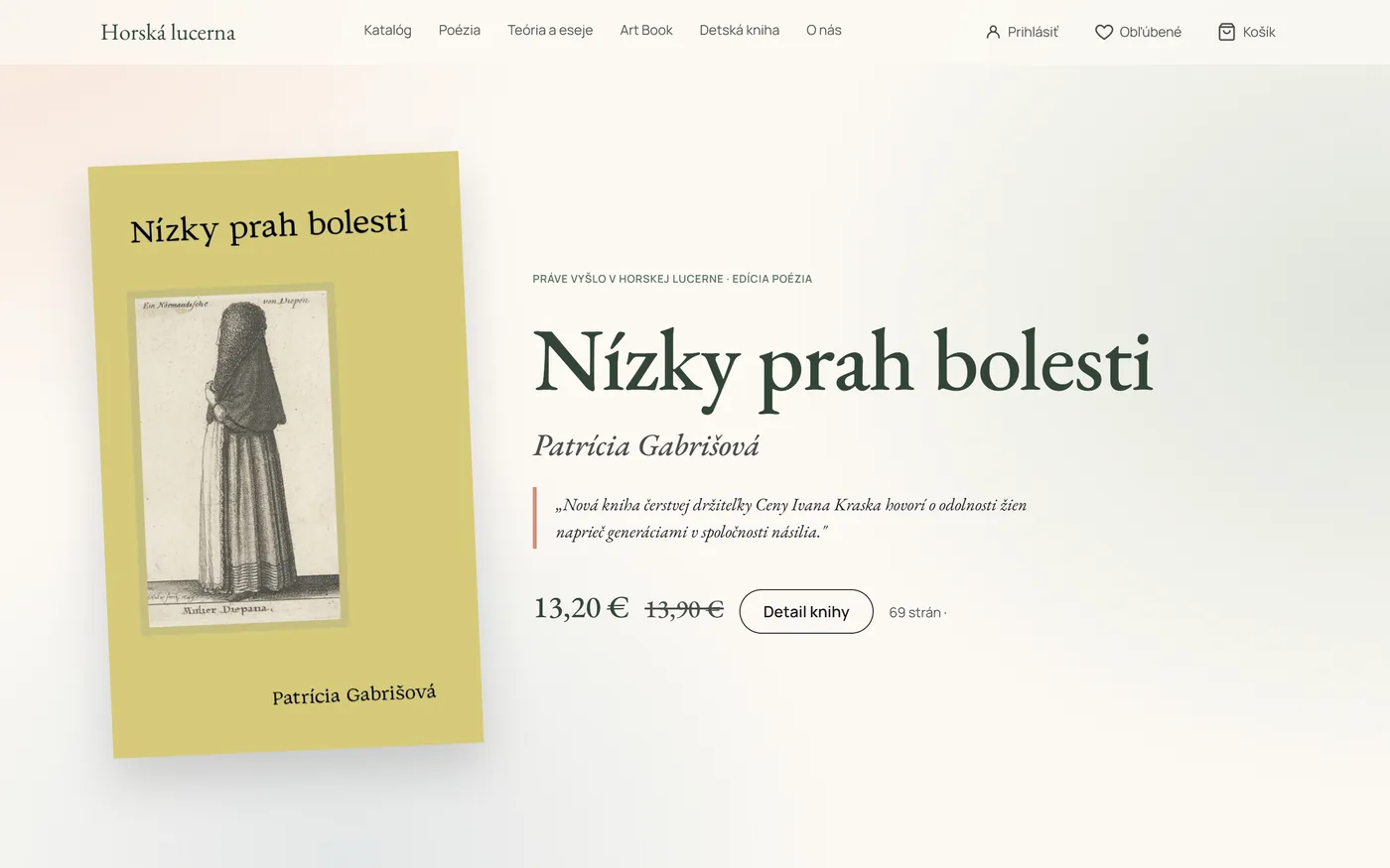 Horská Lucerna — knižný e-shop vydavateľstva — náhľad na notebooku